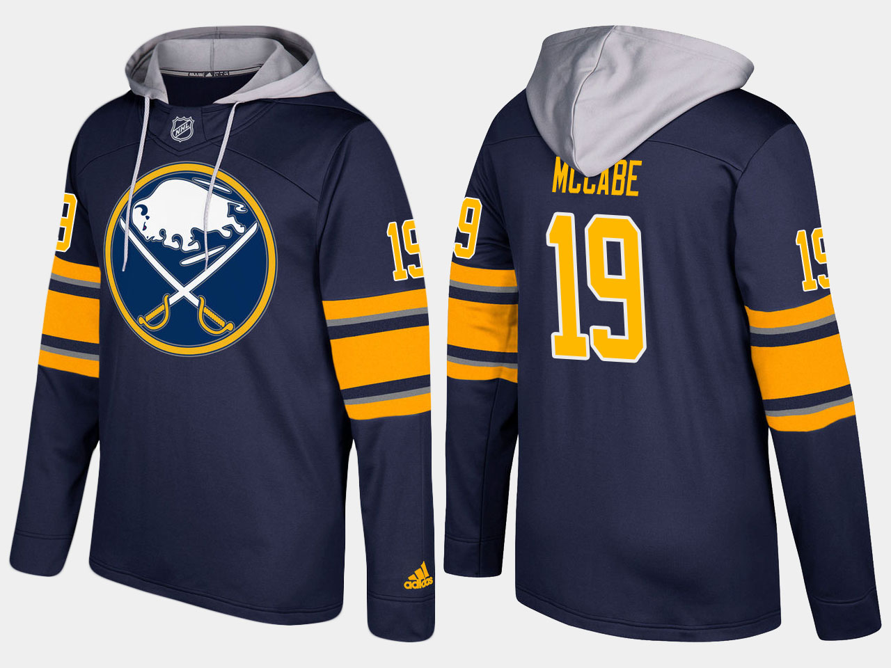 NHL Men Buffalo sabres 19 jake mccabe blue hoodie